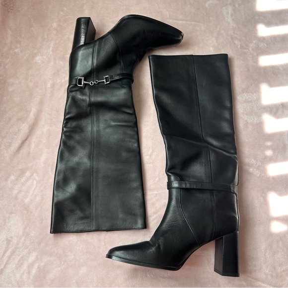 Massimo Dutti Leather High-Heel Boots - Picture 2 of 13